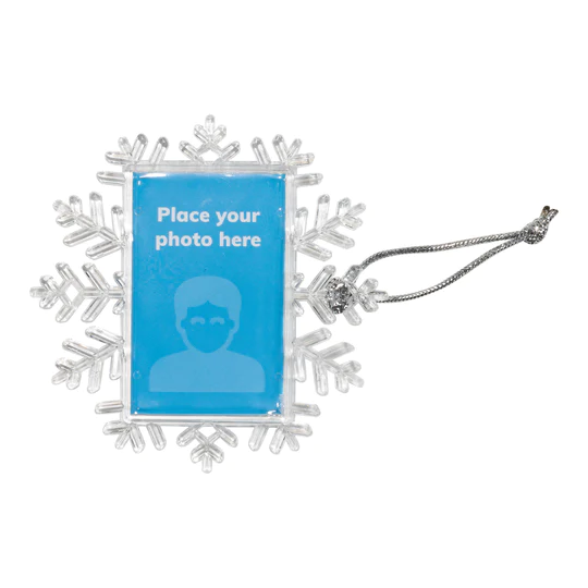 Snowflake photo ornament